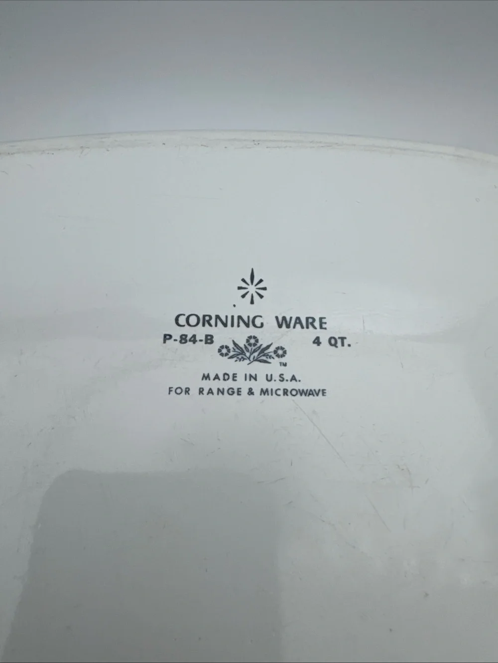 Corning Ware P-84-B Blue Cornflower 4 Qt Dutch Oven A-12-C Lid Vintage